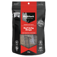 Black Hawk Beef Jerky Straps - 100gm treats