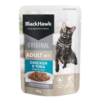 BlackHawk Cat - Adult - Original Chicken & Tuna - 85gm's x 12 pouches