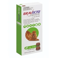 Bravecto Medium Dog Green 10kg - 20kg - 2 Chews