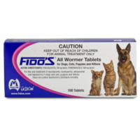 Fido's All Wormer Tablets 500mg  - 96 Pack For Dogs, Cats, Puppies And Kittens