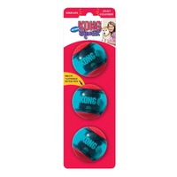 KONG Squeezz Action Squeaking Dog Balls Small - 3pack