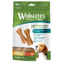 Whimzees Ricebone Dental Treats for Dogs - Med/Large - 9 pack