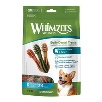 Whimzees Toothbrush Dental Dog Treats - Small (7-12kg) - 24 pack