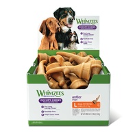 Whimzees Occupy Antlers Dog Treats - Large (18-27kg) - Bulk Box 22 pack