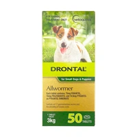 Drontal Allwormer 3kg Tablets Small Dogs And Puppies - 50 Tabs