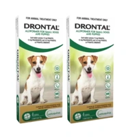 Drontal Allwormer 3kg Tablets Small Dogs And Puppies - 8 Tabs (2packs of 4 tabs)