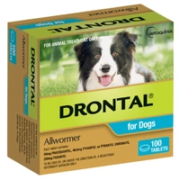 Drontal Allwormer Tablets for Dogs 10kg - 100 Tablets