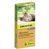 Drontal Allwormer Tablets for Cats 4kg - 2 Pack