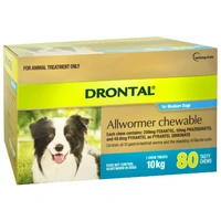 Drontal Allwormer Chewable For Medium Dogs 10kg - 80 Chews