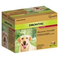 Drontal Allwormer Chewable For Large Dogs 35kg - 50 Chews