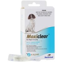 Moxiclear for Medium Dogs 10-25kg (Blue) - 6pack