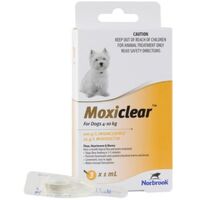 Moxiclear for Small Dogs 4-10kg (Yellow) - 3pack