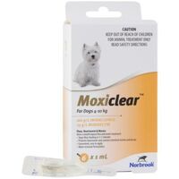 Moxiclear for Small Dogs 4-10kg (Yellow) - 6pack