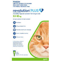 Revolution PLUS For Large Cats 5-10kg (Green)