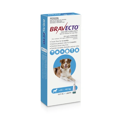 Bravecto Blue Spot On For Large Dogs 20-40kg