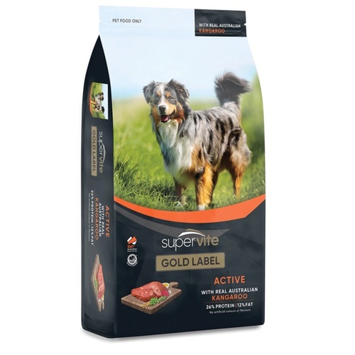 Supervite Gold Active Dog food - Kangaroo 20kg