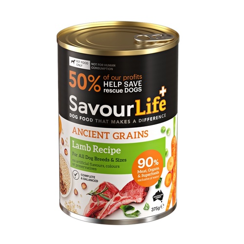 SavourLife - Wet Food - All breeds & sizes - Lamb Veg Rice - 12 x 400gm cans