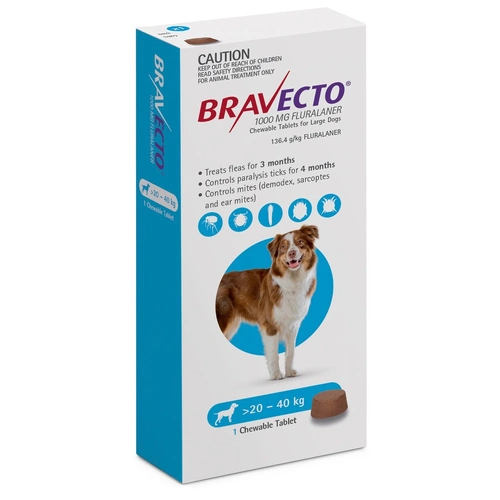 Bravecto Large Dog Blue 20- 40 kg Chews