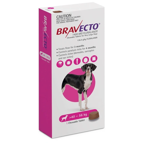 Bravecto Very Large Dog 1400mg Pink 40 - 56kg