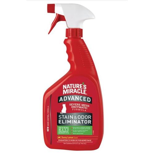 Nature's Miracle Cat Advanced Stain & Odour Eliminator - Lemon scent 946ml