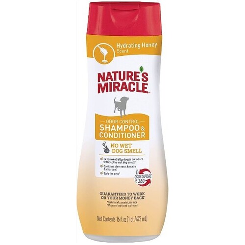 Nature's Miracle Dog Shampoo & Conditioner Honey Scent 437ml