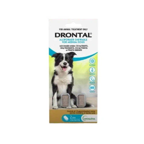 Drontal Allwormer Chewable For Medium Dogs 10kg