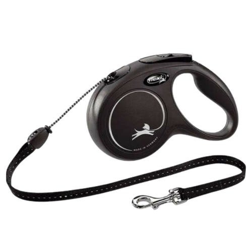 Flexi Retractable Lead - Black 5m