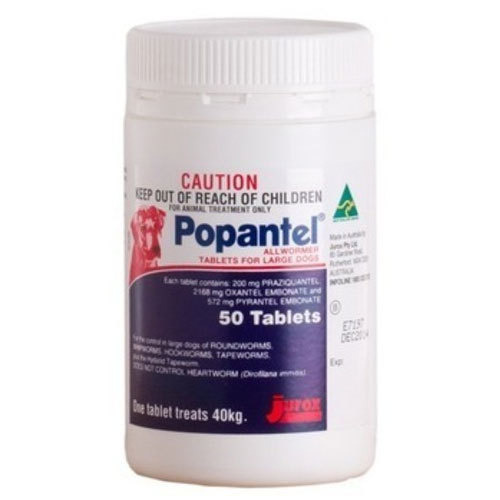 Popantel Allwormer for Dogs 40kg/tab- 50 Tablets