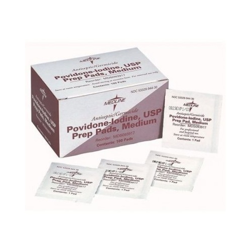 Povidone Iodine Prep Pads 100S